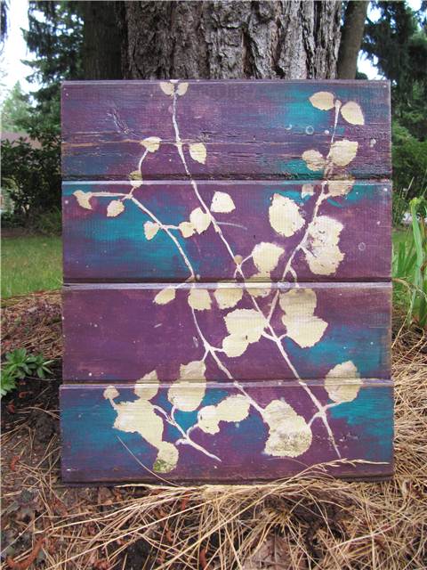 Using plants as stencils for art projects. 

More details in my blog post (http://www.mulchmedia.com/blog/post/2012/07/17/On-the-fence-about-outdoor-decor.aspx)