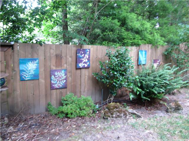 Using plants as stencils for art projects. 

More details in my blog post (http://www.mulchmedia.com/blog/post/2012/07/17/On-the-fence-about-outdoor-decor.aspx)