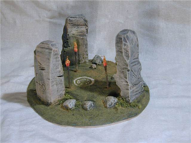 Standing stones with Harper runes - back side.